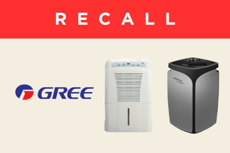 Gree Dehumidifiers Recall (2023) Over Burn & Fire Risks